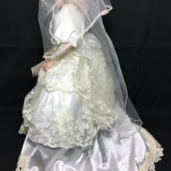 Jennifer Rose Bride Wedding Doll Sandra Kuck Hamilton Collection 18" Porcelain - Picture 6 of 12